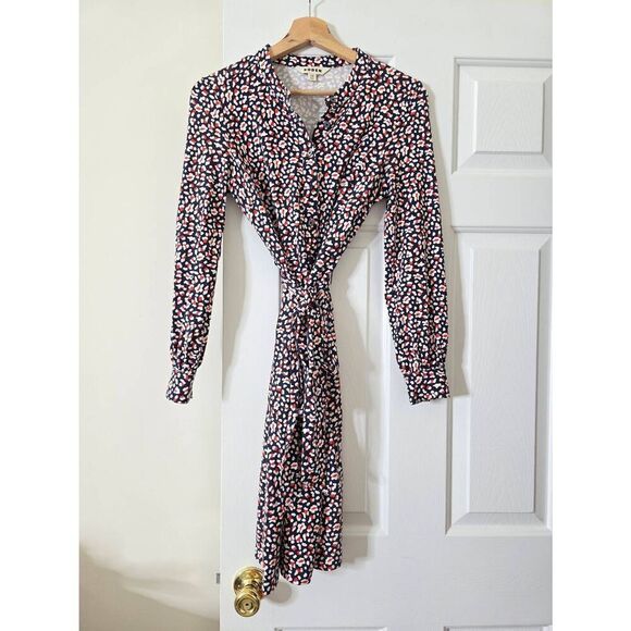 Boden Julia Animal Print Jersey Shirt Dress 4P - Picture 2 of 10